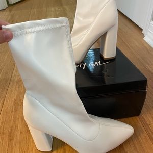 Nasty Gal White Booties